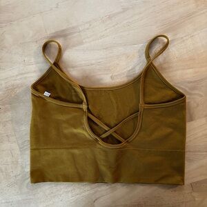 Athleta Mustard Women's Ribbed Bralette
